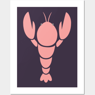 Coral Pink Lobster Posters and Art